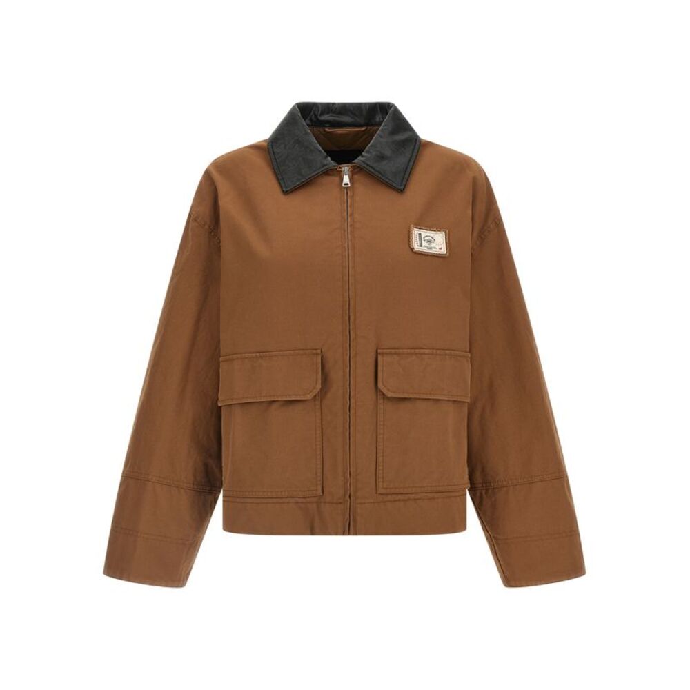 Max Mara Brown Cotton Full-Length Women's Jacket